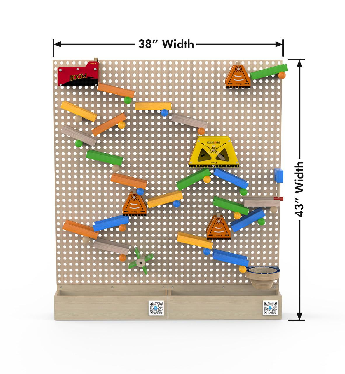 KidWorx Turbo Trax STEM Wall Ball Run - Engineering Raceway Toy