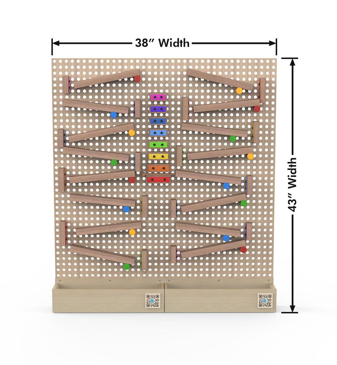 KidWorx Musical Marble Run Wall - STEM Xylophone Toy Panel