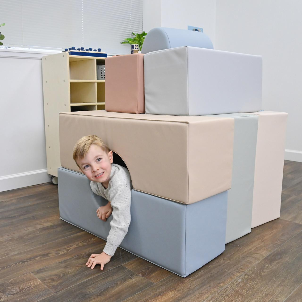 Elements Large Foam Building Blocks - Set of 35 - Soft Play Blocks