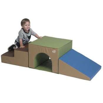 Children's Factory Over and Under Tunnel Climber Woodland - CF805-172