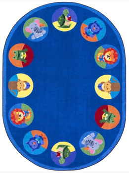 Animal Readers Carpet Oval