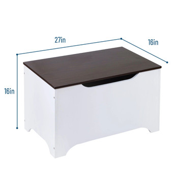 Modern Toy Box - White w/ Espresso 1