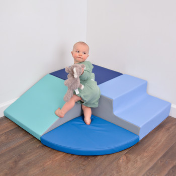 Tranquility Snuggle Soft Play Corner Set with baby