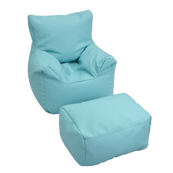 Cozy Chair and Ottoman - Aqua - CF610-111