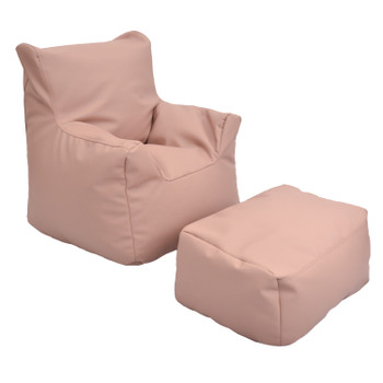  Cozy Soft Chair and Ottoman - Clay - CF610-106