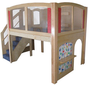 Strictly For Kids Mainstream Explorer 25 Preschool Wave Play Loft - Steps on Left - SF5025