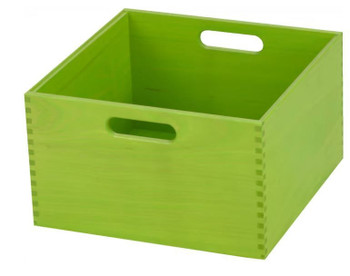Forminant Stackable Wooden Storage Box, Light Green, 8"H
