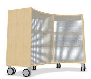 Move Upp Quadrant Curved Bookshelf - Metal Inside Radius 1