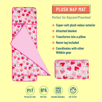 Strawberry Patch Plush Nap Mat 1