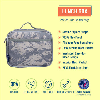 Digital Camo Kids Lunch Box 1