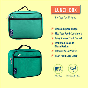 Emerald Green Kids Lunch Box 1