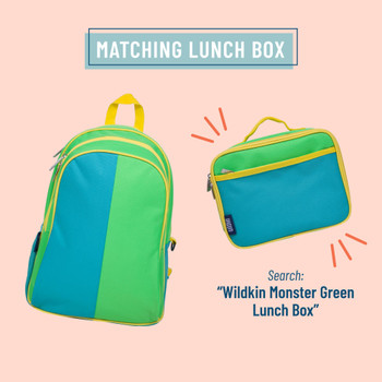 Monster Green 15" Kids Backpack 4