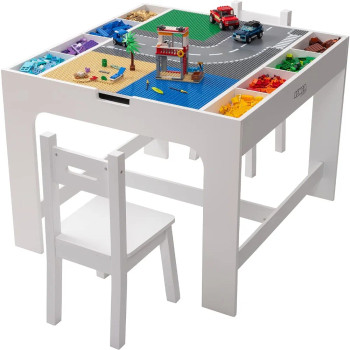 Play Table and 2 Chair Set with Storage