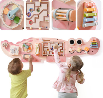 Crocodile Busy Board Sensory Wall Panel Toy
