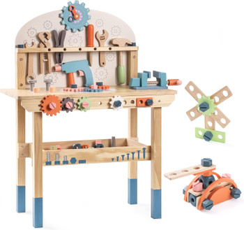 Wooden Kids Tool Bench with Tools
