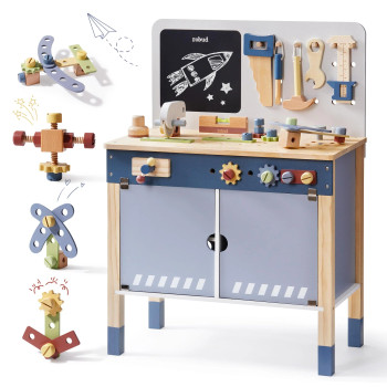 Kids Large Wooden Toy Workbench