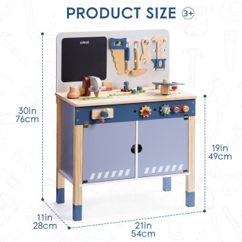 Kids Large Wooden Toy Workbench 5