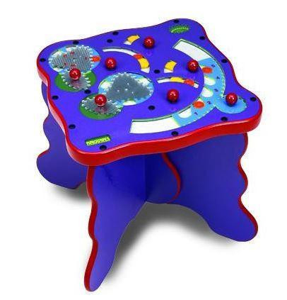 Playscapes Wondergear Activity Table, colorful children's activity table with various interactive maze and ball drop features.