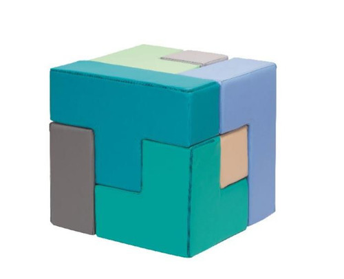 Novum Mini Build-A-Cube Puzzle Soft Blocks, colorful interlocking foam cube toy.