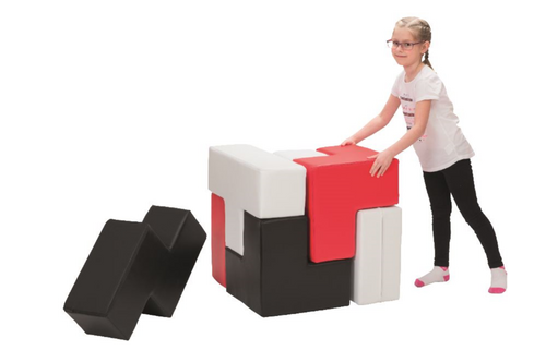 Novum Mini Build-A-Cube Floor Puzzle in Black & Red - 4641120