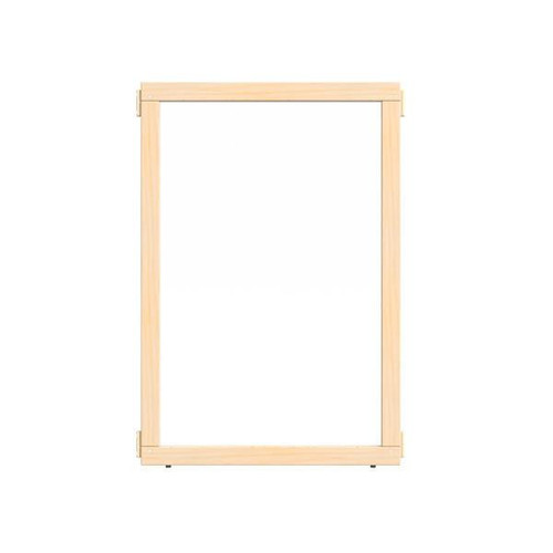 Jonti-Craft KYDZ Suite See-Thru Panel - A-height - 24" Wide, clear acrylic panel framed with natural wood, ideal for educational or nursery settings.