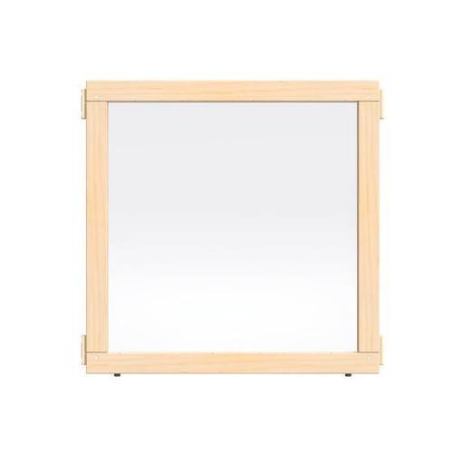 Jonti-Craft KYDZ Suite See-Thru Panel - T-height - 24" Wide, wooden frame with clear glass panel for classroom or daycare safety and visibility.