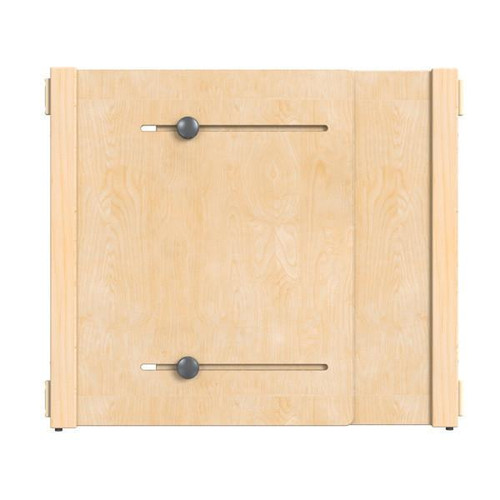Jonti-Craft Accordion Classroom Divider Panel - KYDZ Suite® T-height, 24-36 inch wide, made of light-colored wood with adjustable sliding handles.