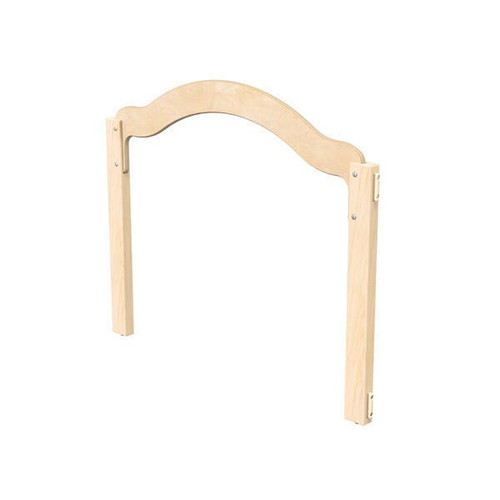 Jonti-Craft Welcome Arch Mini Classroom Divider - KYDZ® Suite T-height - 30" High, wooden educational divider with a natural finish, designed for early childhood classroom settings.