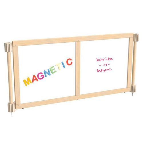 Jonti-Craft Upper Deck Magnetic Write-n-Wipe Room Divider - KYDZ Suite®, wooden room divider with magnetic alphabet letters and writable surface for children.