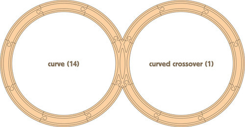 Figure-8 Wooden Train Track Set 1