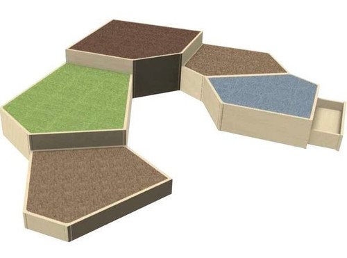 HABA Pro Grow.upp Climbing Platform Combination Preschool 3, Carpet - 470291