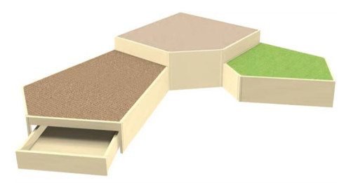 HABA Pro Grow.upp Play Platform Combo Preschool 6, Carpet - 1470282