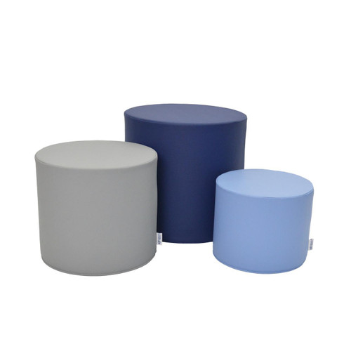 Children's Factory Tranquility Navy Soft Ottoman Trio - CF805-327TRQ