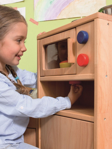 Children's Apartment High Cabinet with Microwave girl