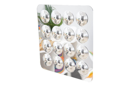SPARK & WOW Acrylic Bubble Mirror -16 Large Bubbles, reflective mirror panel with 16 large bubble-shaped reflective surfaces.