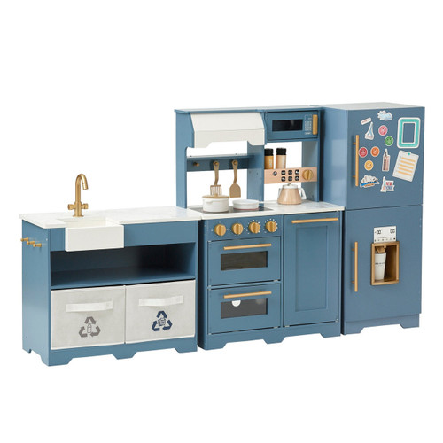 Little Chef Atlanta Stone Blue Large Modular Kids Kitchen - TD-13850C