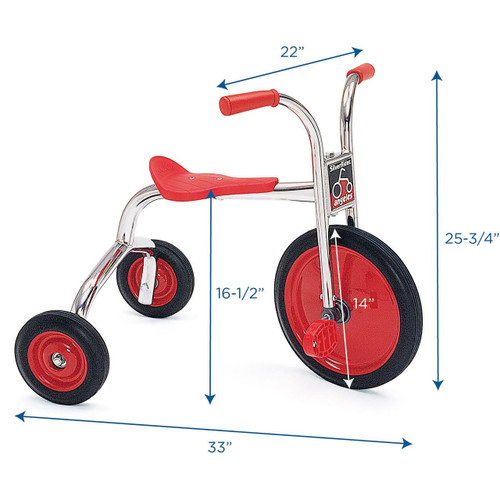 SILVERRIDER® 14" Preschool Trike Dimensions