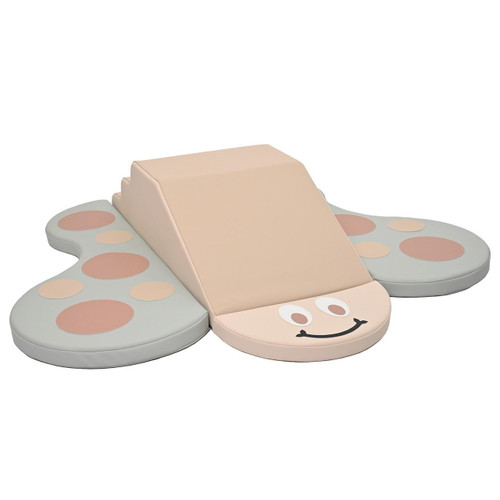 Children's Factory Butterfly Soft Play Climber, Elements - Soft children's play climbing structure designed like a friendly butterfly with colorful wings and a smiling face