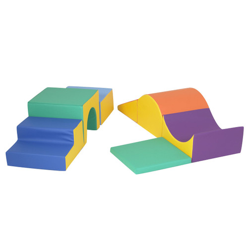 Mini Gross Motor Foam Climbing Blocks Group, Rainbow