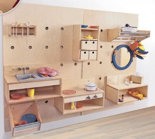 Birch Perforated Wall Panel - accessories sold separate