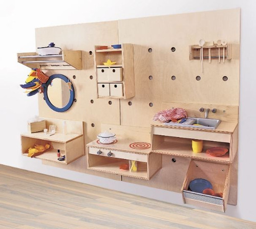 Perforated Wall Panel Space-Saving Play Wall