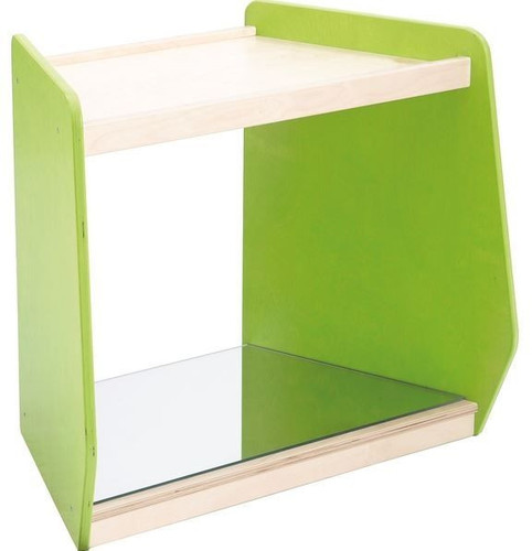 Grow.upp Trapezoid Wide Cabinet with Floor Mirror Green