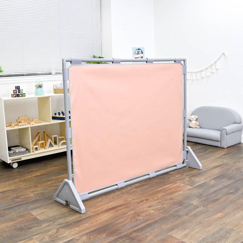 Children's Factory Elements Big Screen Clay PlayPanel, large pink padded screen for children's play area.