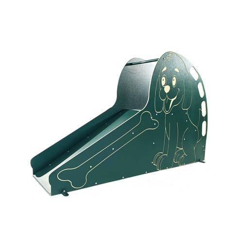 Playtime Playground Equipment Tiny Tot Playground Slide, children-themed playground slide with a cute dog illustration and bone design.