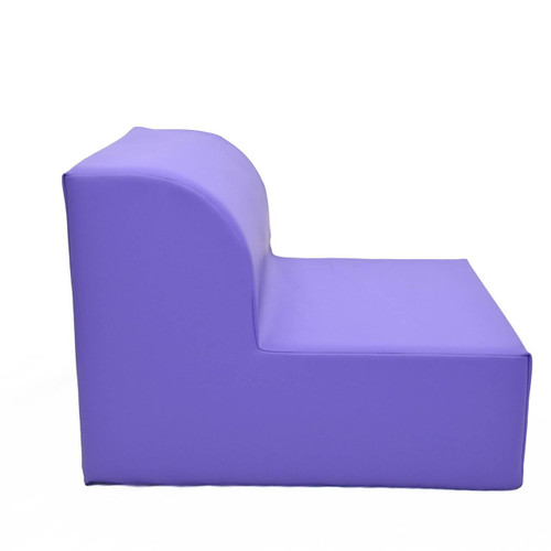 Children's Factory Foam Lounge Chair - Purple, soft foam children's lounge chair in purple color with a backrest and cushioned seat.