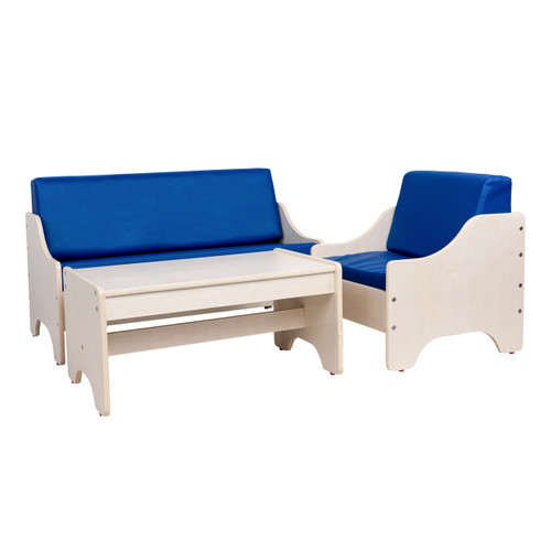 Everyday Lounge Set – Blue Cushions – Assembled