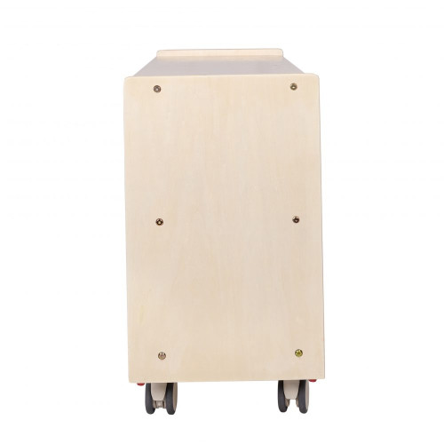 Mobile 2-Shelf Storage 30"H– Assembled Side