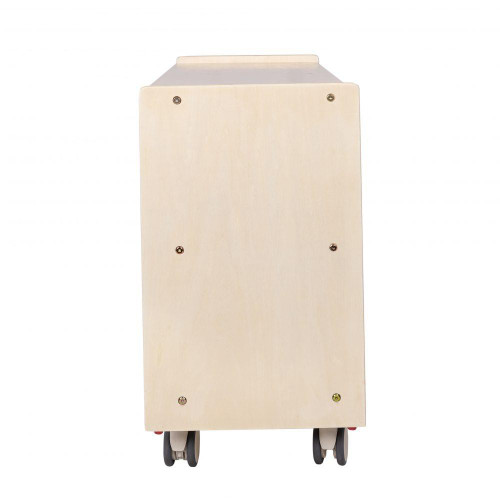 Angeles Mobile 2-Shelf Storage 30"H, assembled wood storage cart with wheels for easy mobility.