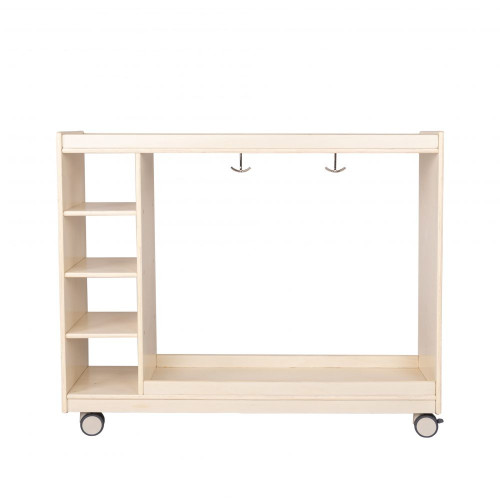 Mobile Dress Up Storage with Mirrors – Assembled side
