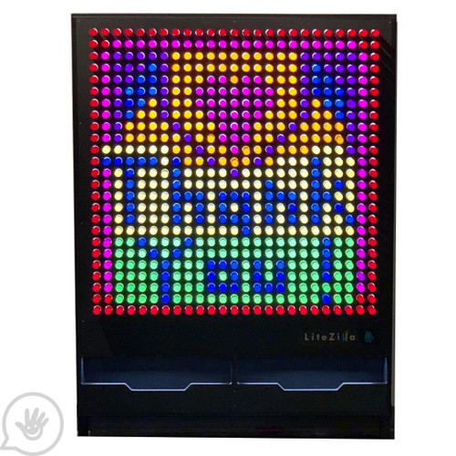 LiteZilla Giant Lite Brite - 4' x 5', colorful LED light board with the message 'Thank You' displayed in bright colors.